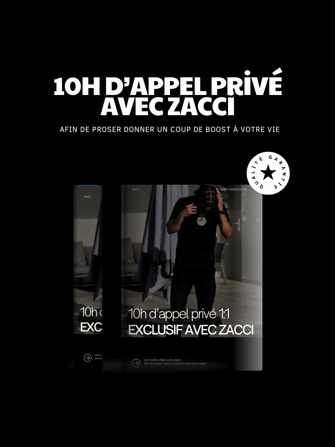 10h d'appel privé avec Zacci