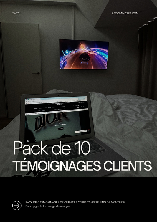 Pack de 10 témoignages de clients satisfaits (reselling de montres)